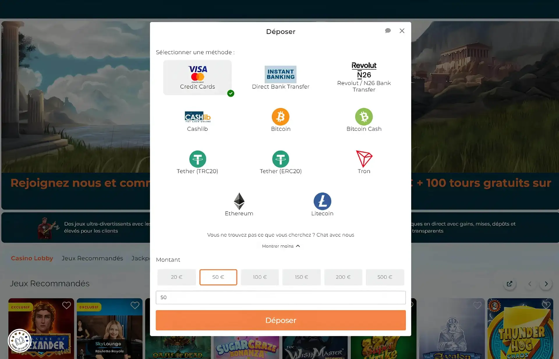 deposit method
