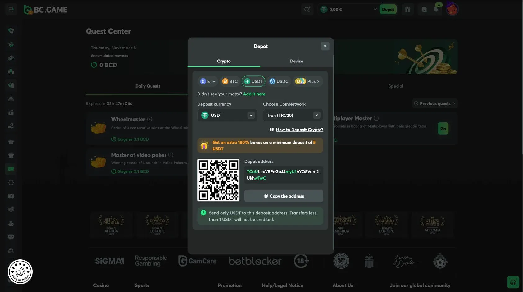 deposit method