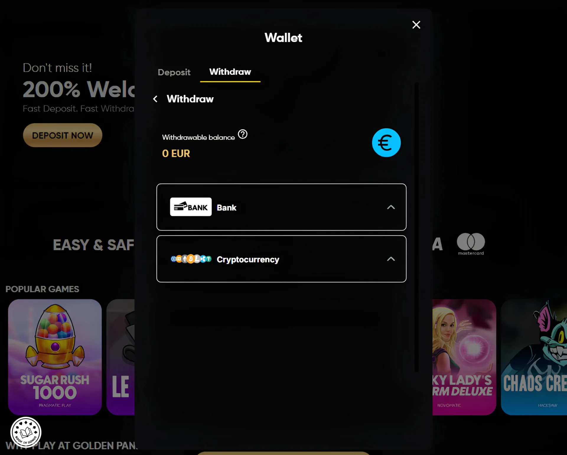 withdrawal method