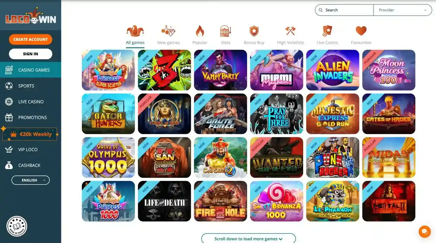 casino games
