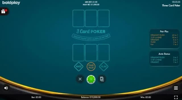 3 Card Poker (Boldplay)