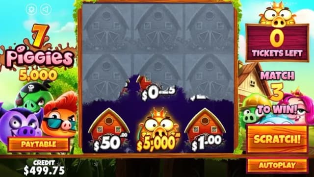 7 Piggies Scratchcard