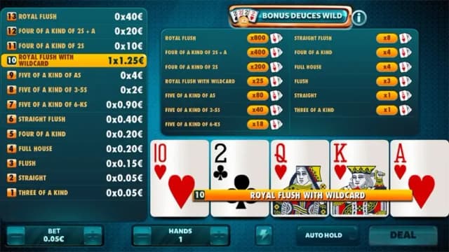 Bonus Deuces Wild (Red Rake Gaming)