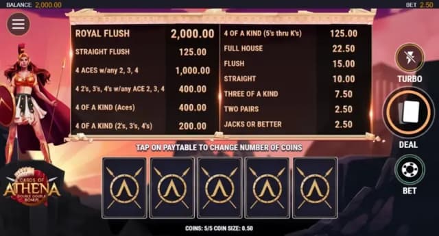 Cards of Athena Double Double Bonus
