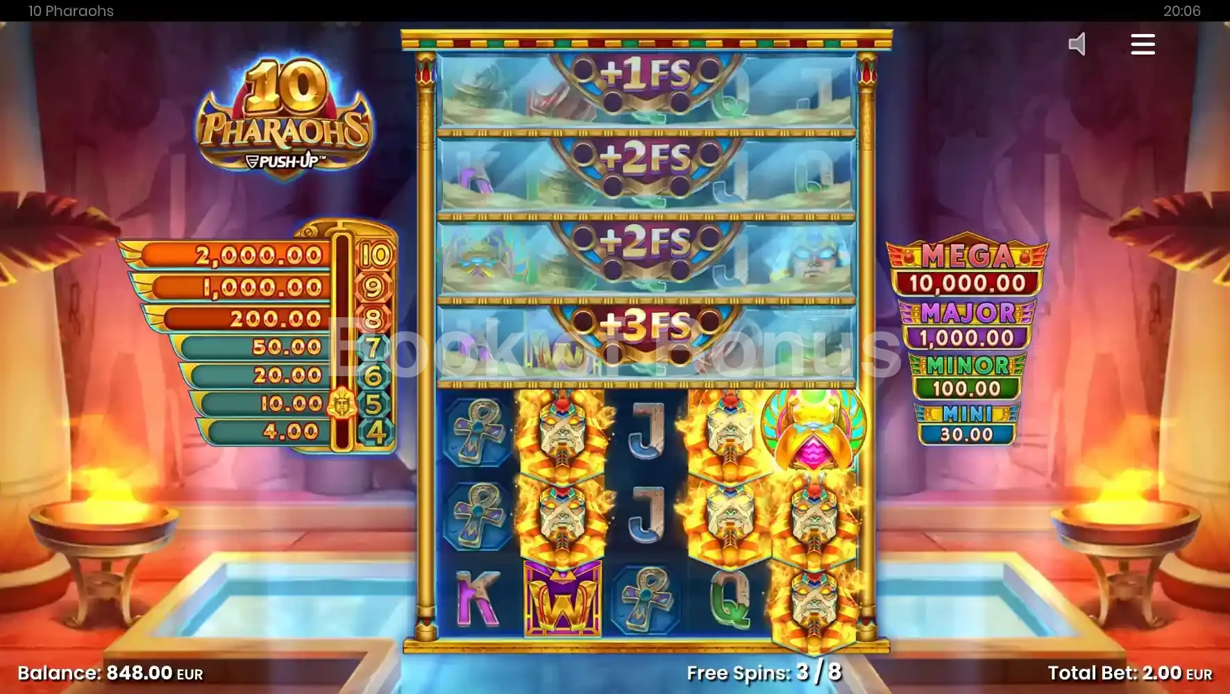 10 Pharaohs par Push Gaming - tours gratuits