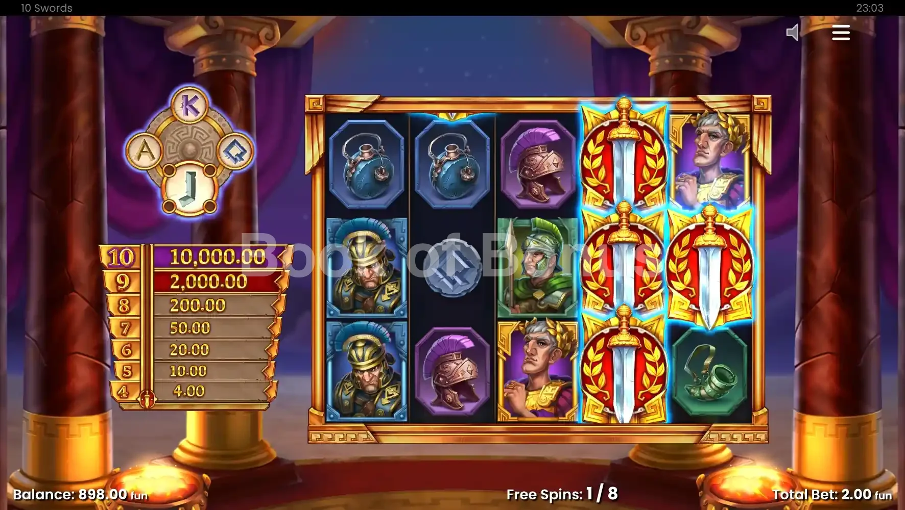 10 Swords par Push Gaming - tours gratuits