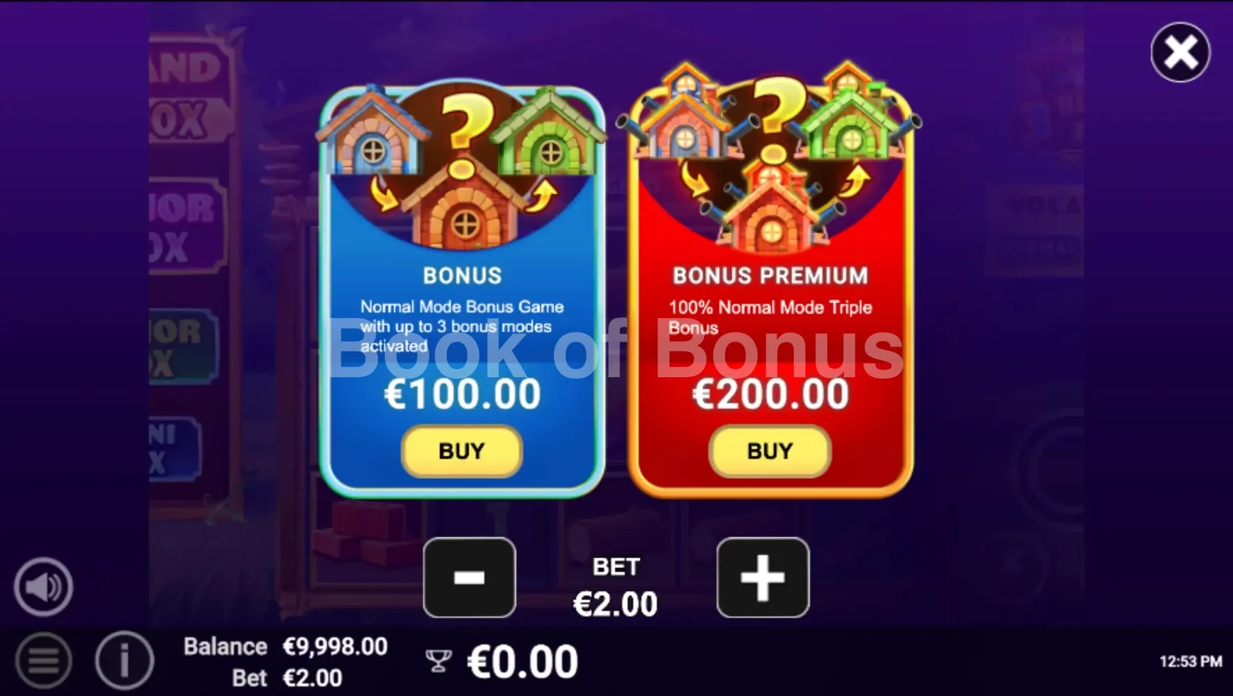 3 Builder Piggies par Avatar UX - menu d'achat de bonus et options