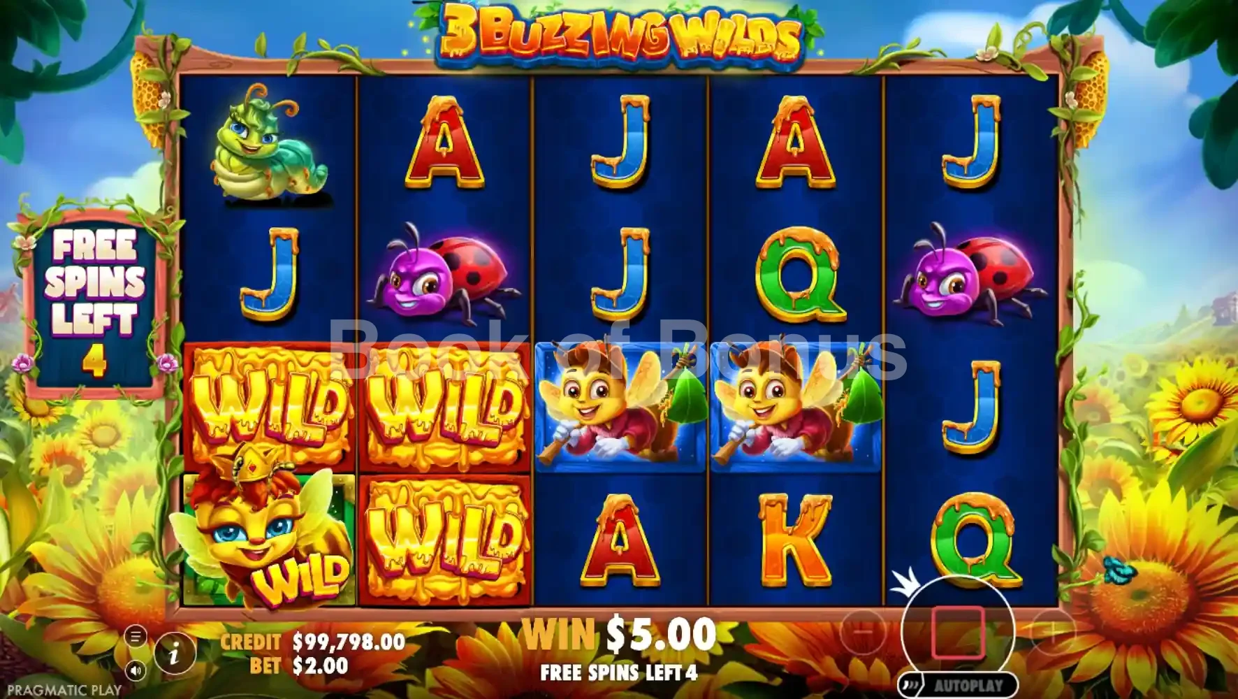 3 Buzzing Wilds par Pragmatic Play - tours gratuits