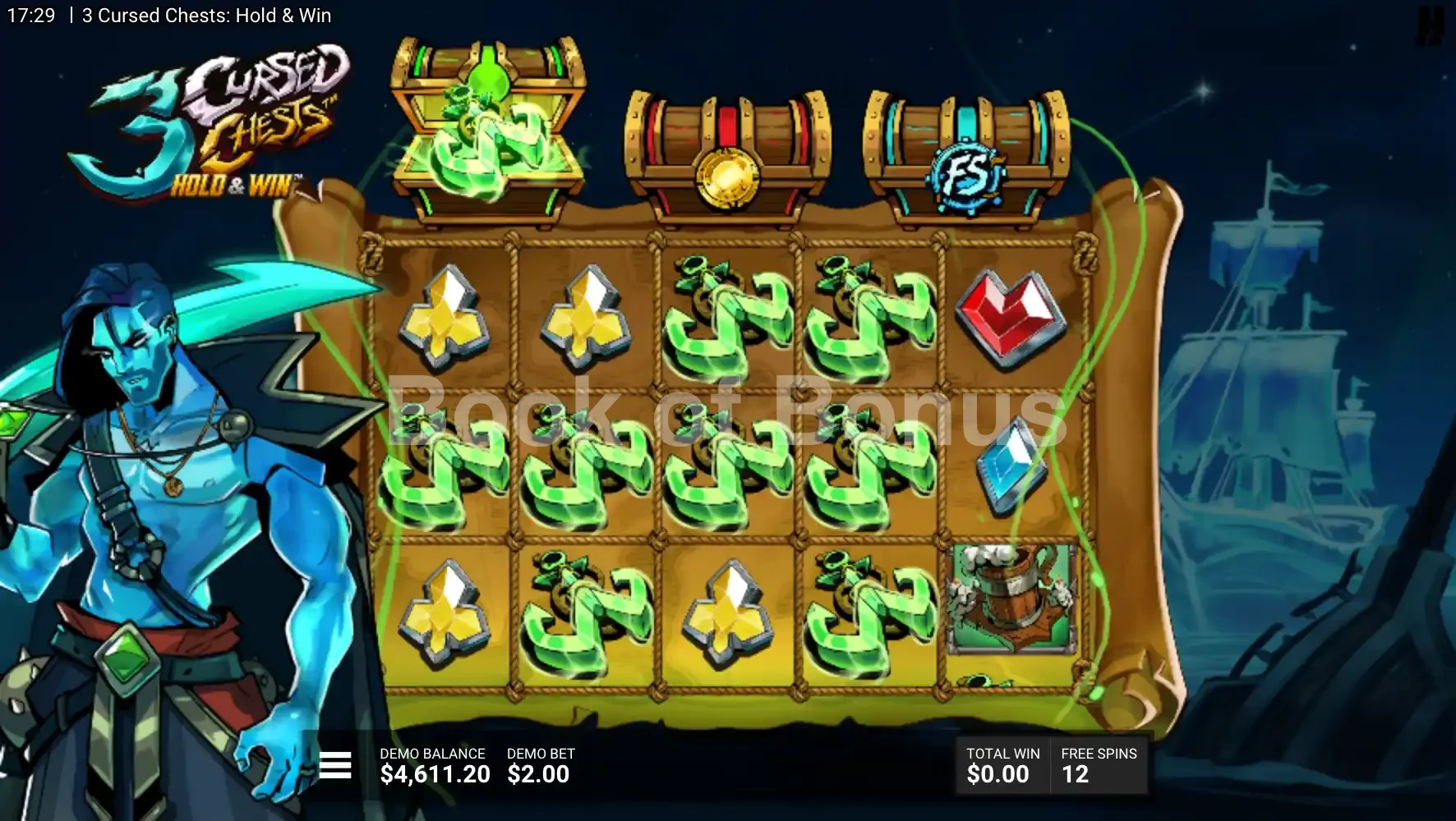 3 Cursed Chests par Hacksaw Gaming - tours gratuits