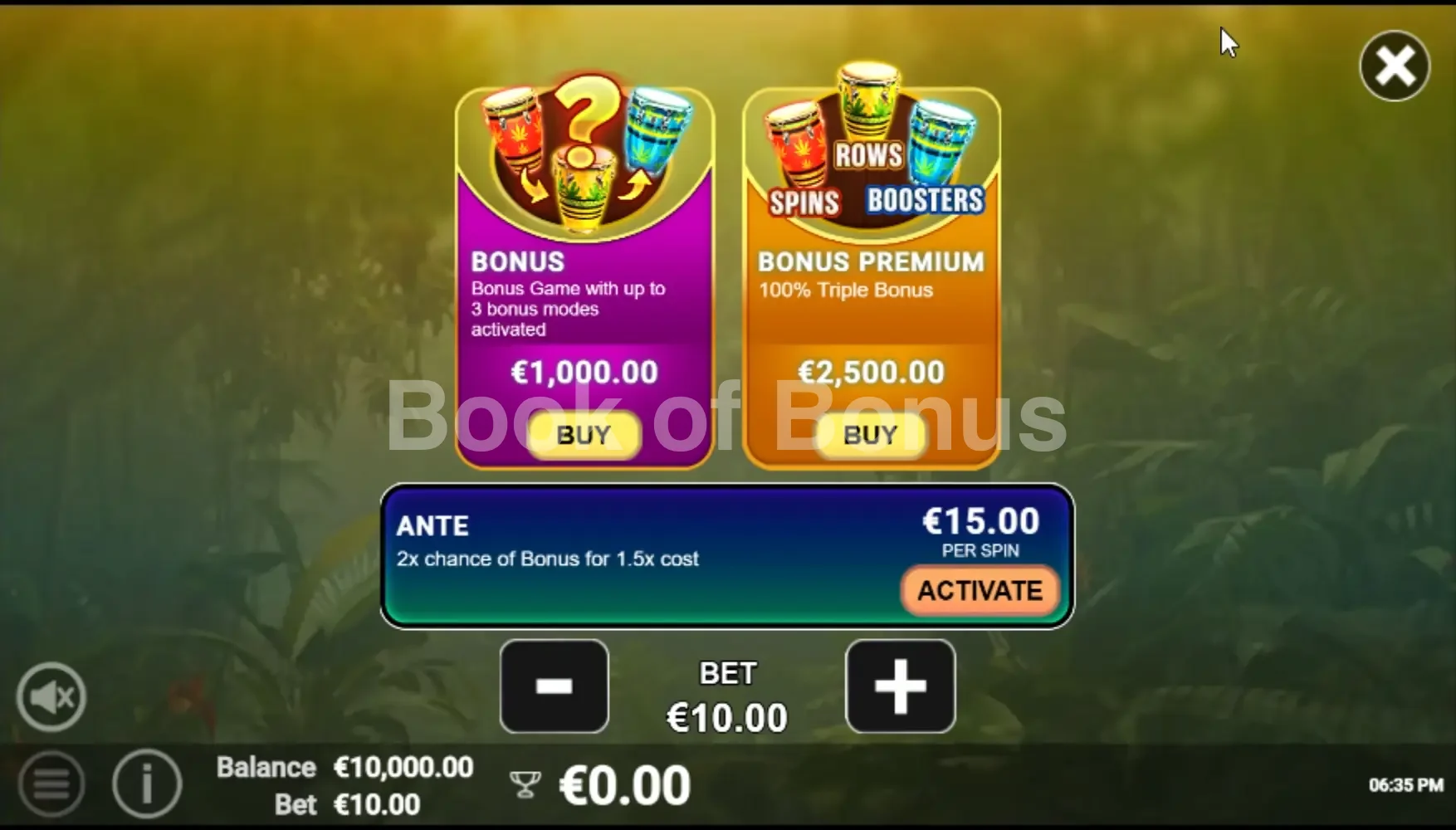Achat de bonus 3 Jungle Beats