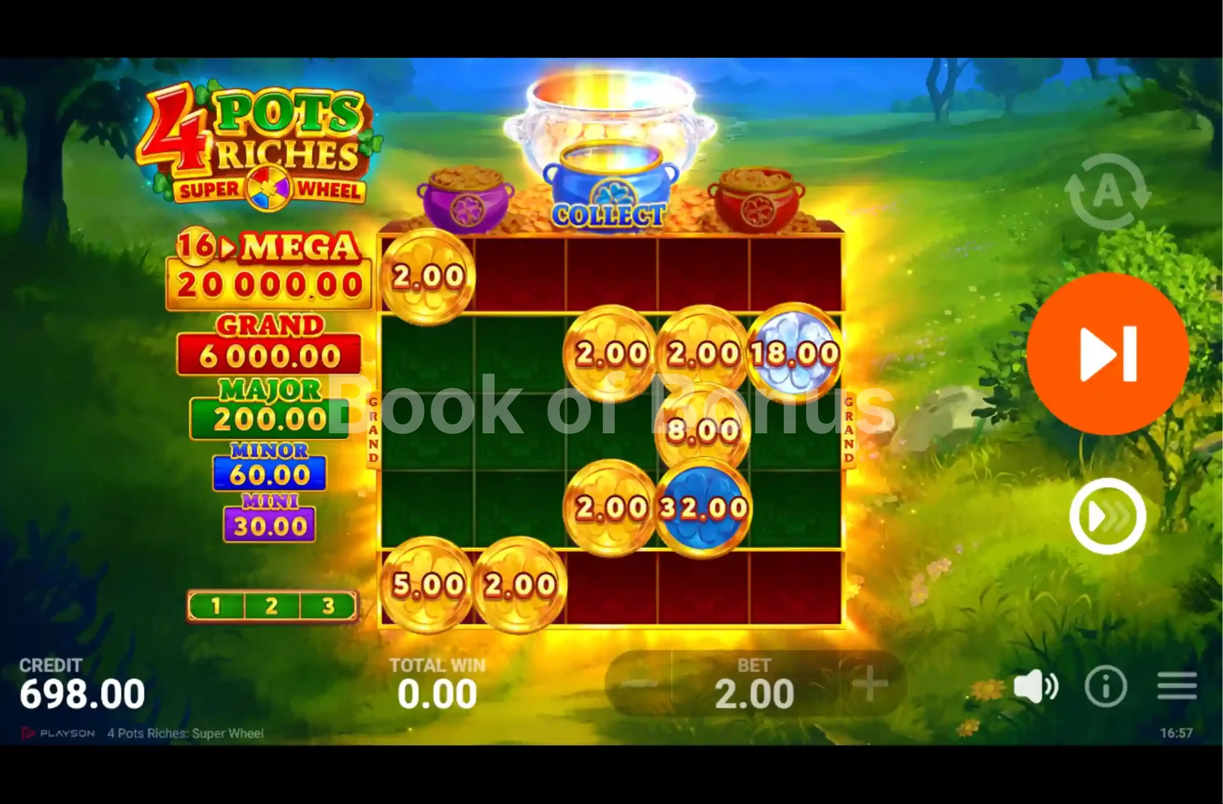 4 Pots Riches Super Wheel par Playson - tours gratuits
