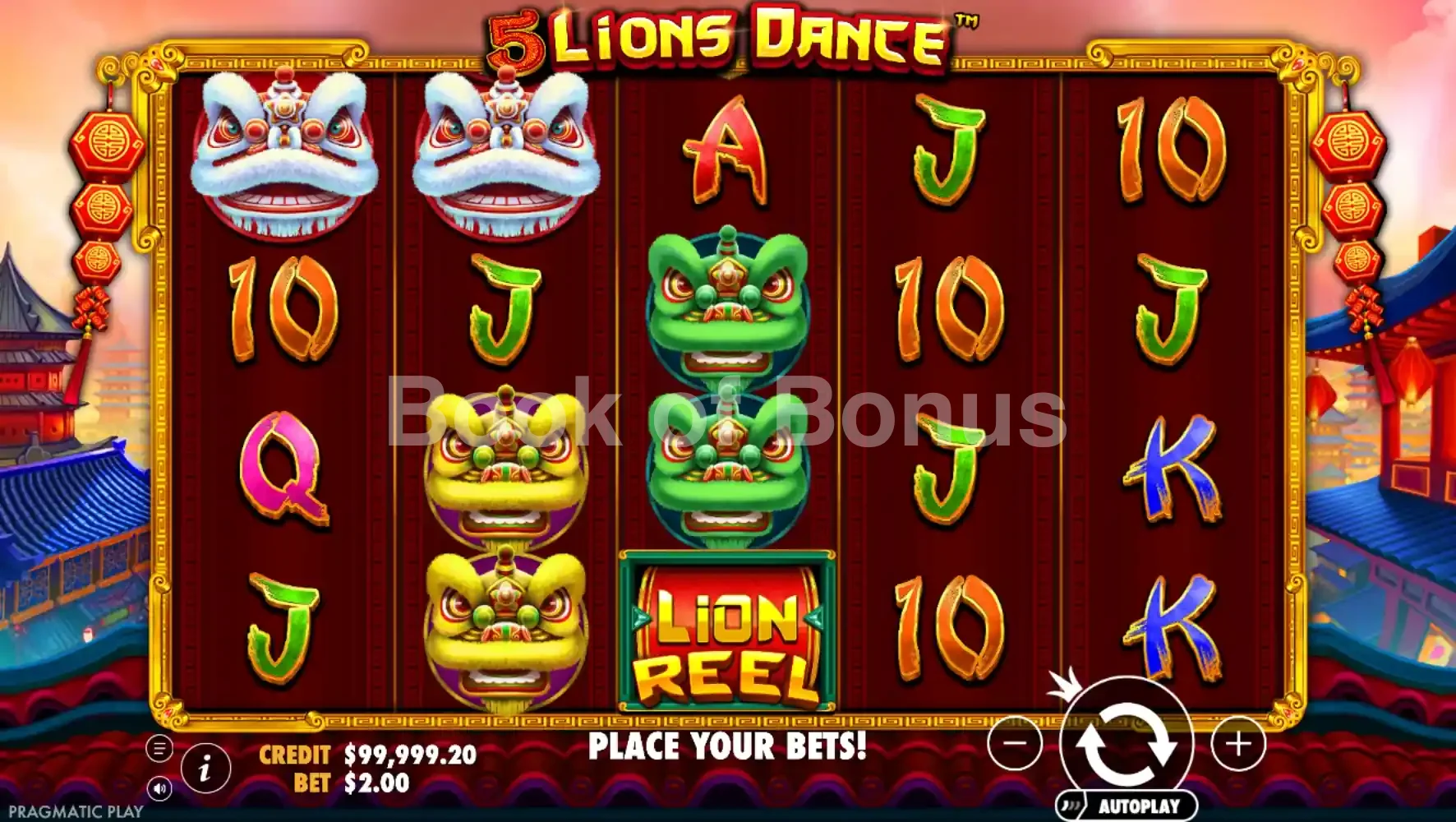 Jeu de base 5 Lions Dance