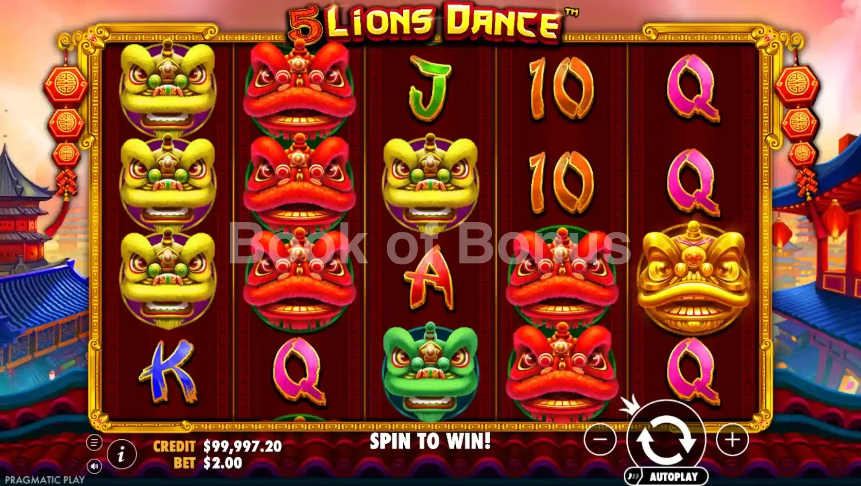 Rouleaux en plein spin 5 Lions Dance