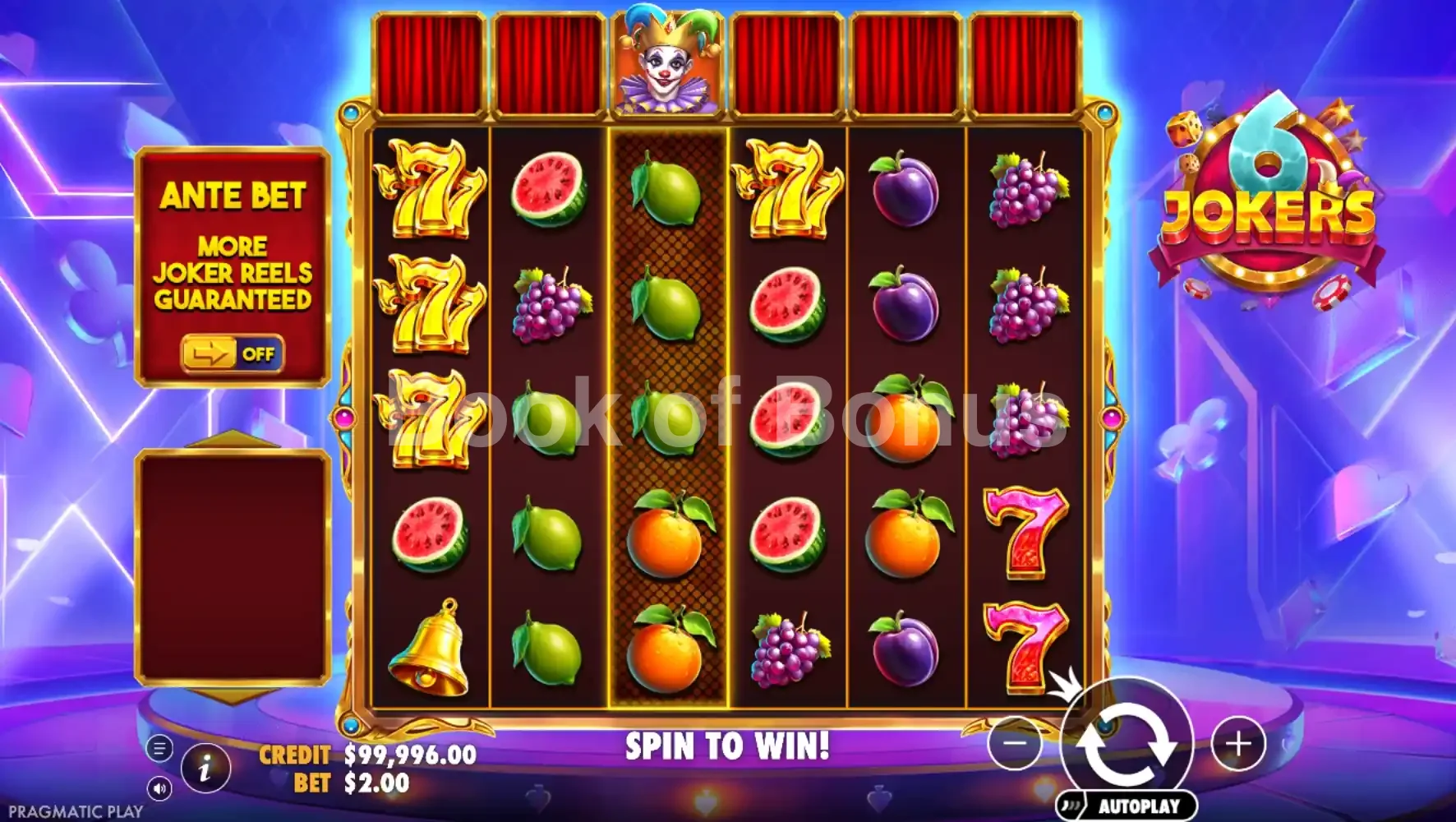 6 Jokers par Pragmatic Play - base game 2