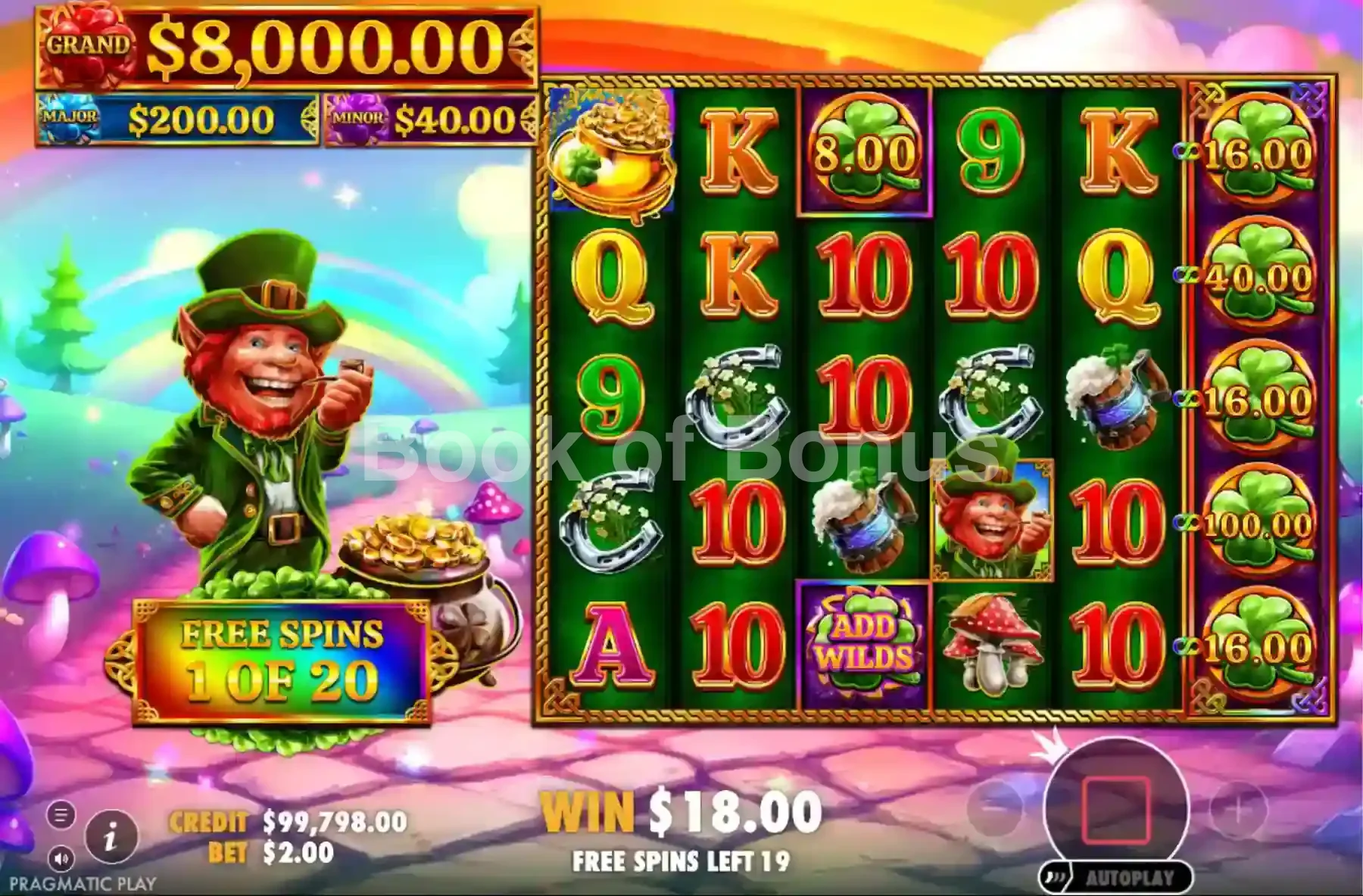 7 Clovers of Fortune par Pragmatic Play - tours gratuits