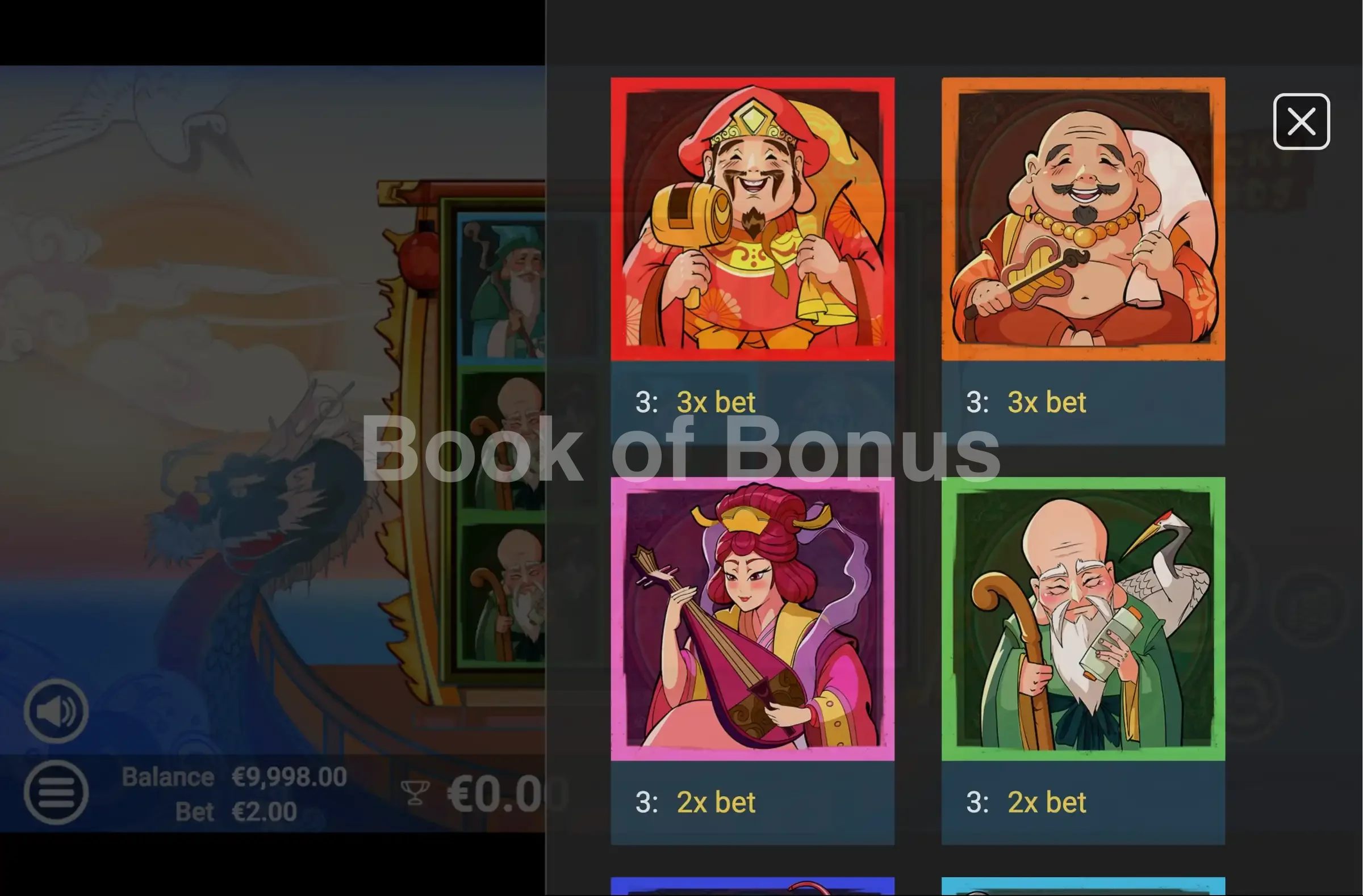 7 Lucky Gods par Avatar UX - table des gains et valeurs des symboles