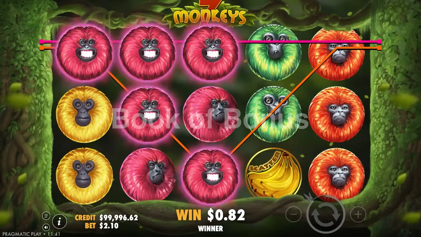 7 Monkeys par Pragmatic Play - base game 2