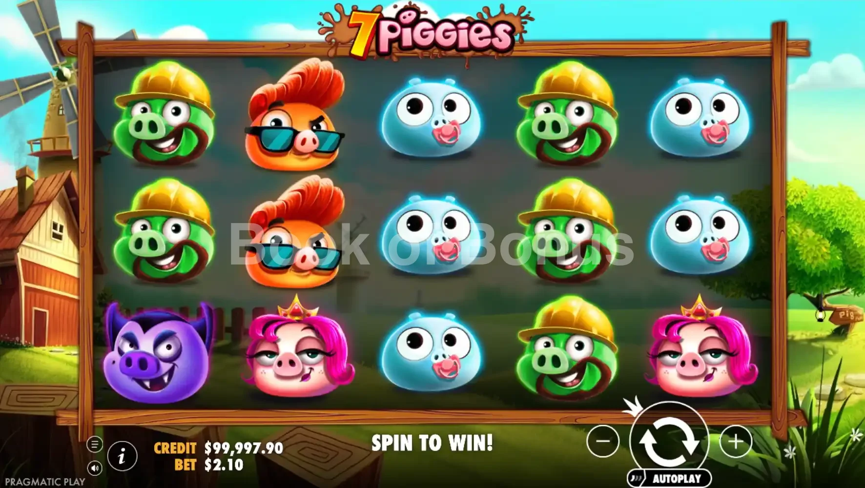 7 Piggies par Pragmatic Play - jeu de base et disposition des rouleaux