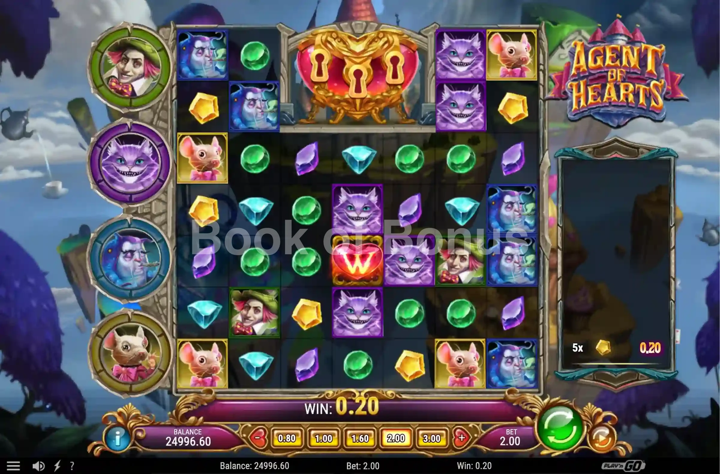 Agent of Hearts par Play'n GO - base game 2