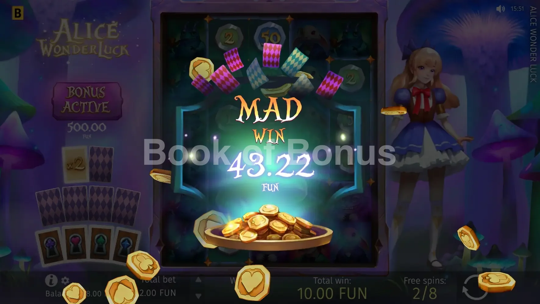 Alice WonderLuck par BGaming - gros gain