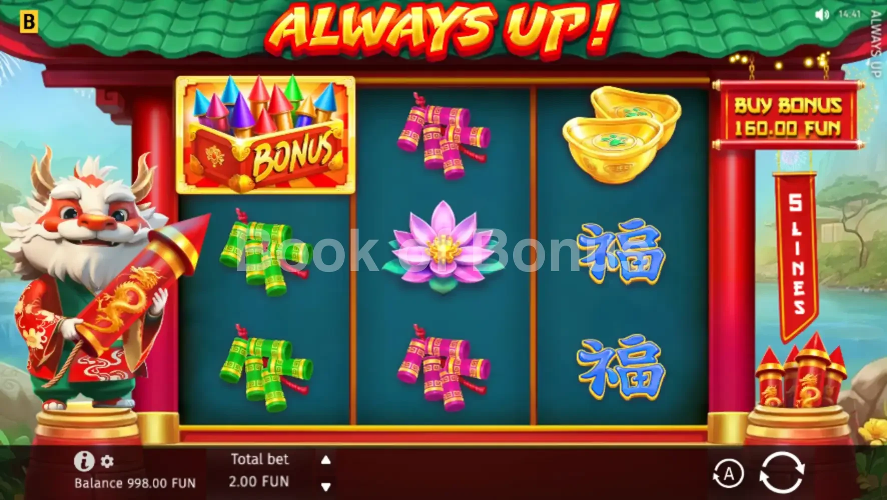 Always Up! par BGaming - jeu de base et disposition des rouleaux