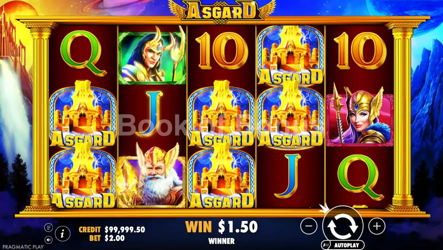 Asgard par Pragmatic Play - jeu de base et disposition des rouleaux