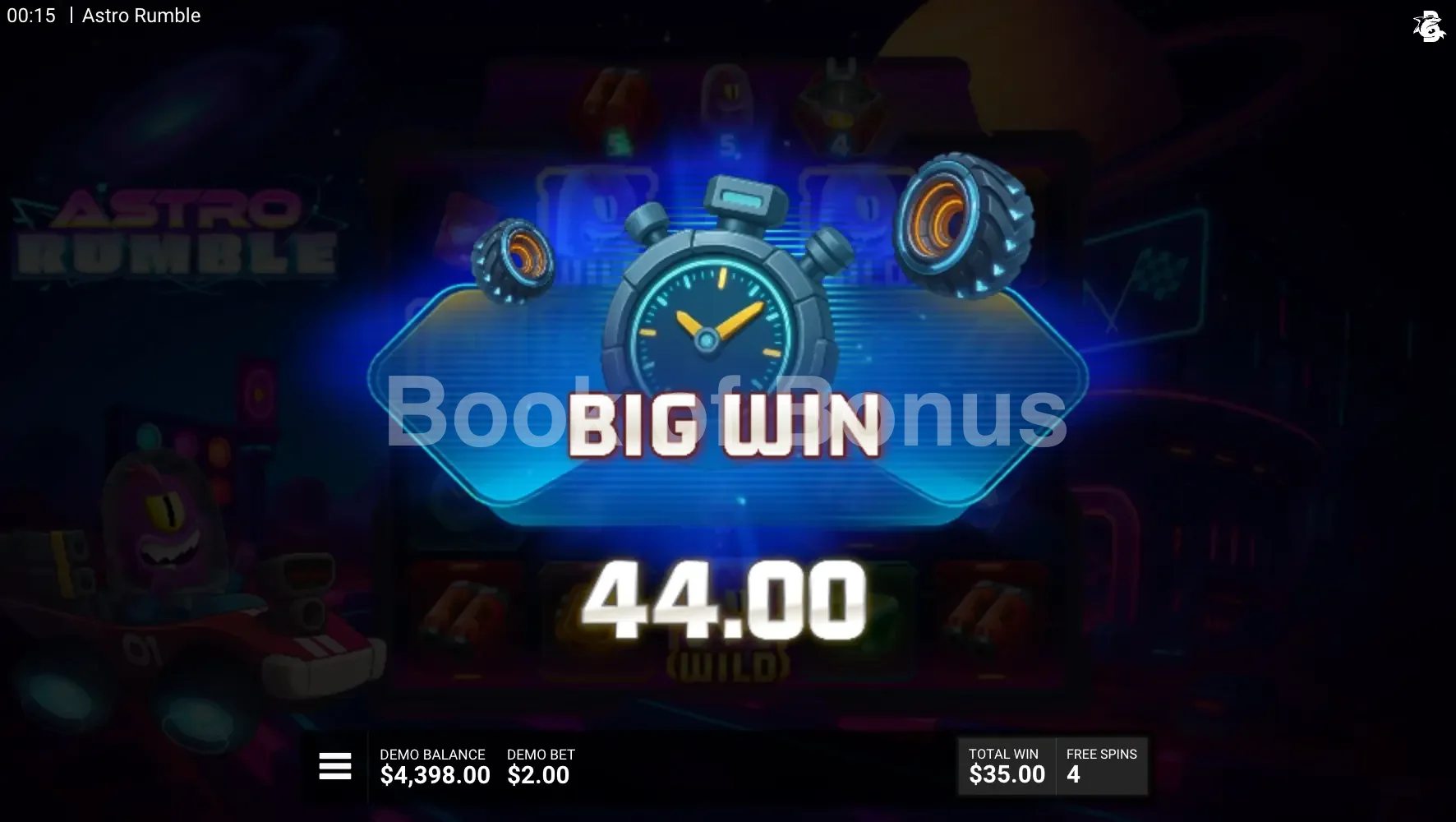 Astro Rumble par Hacksaw Gaming - gros gain