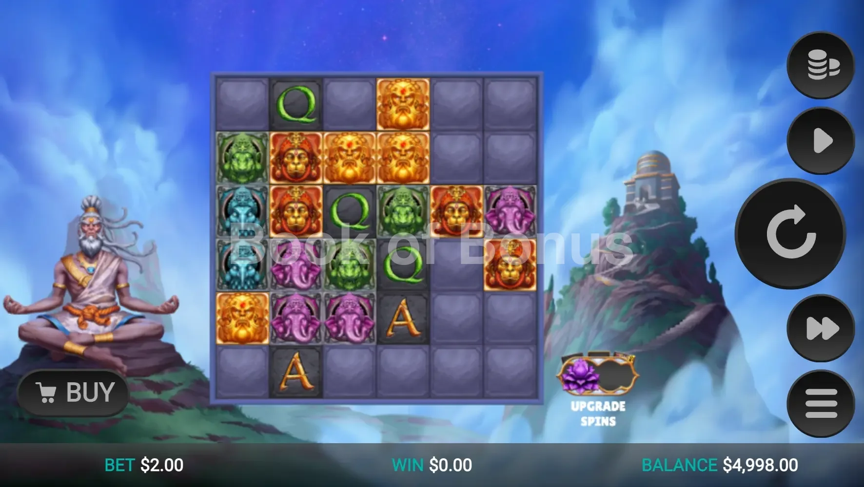 Aura God par Relax Gaming - jeu de base et disposition des rouleaux