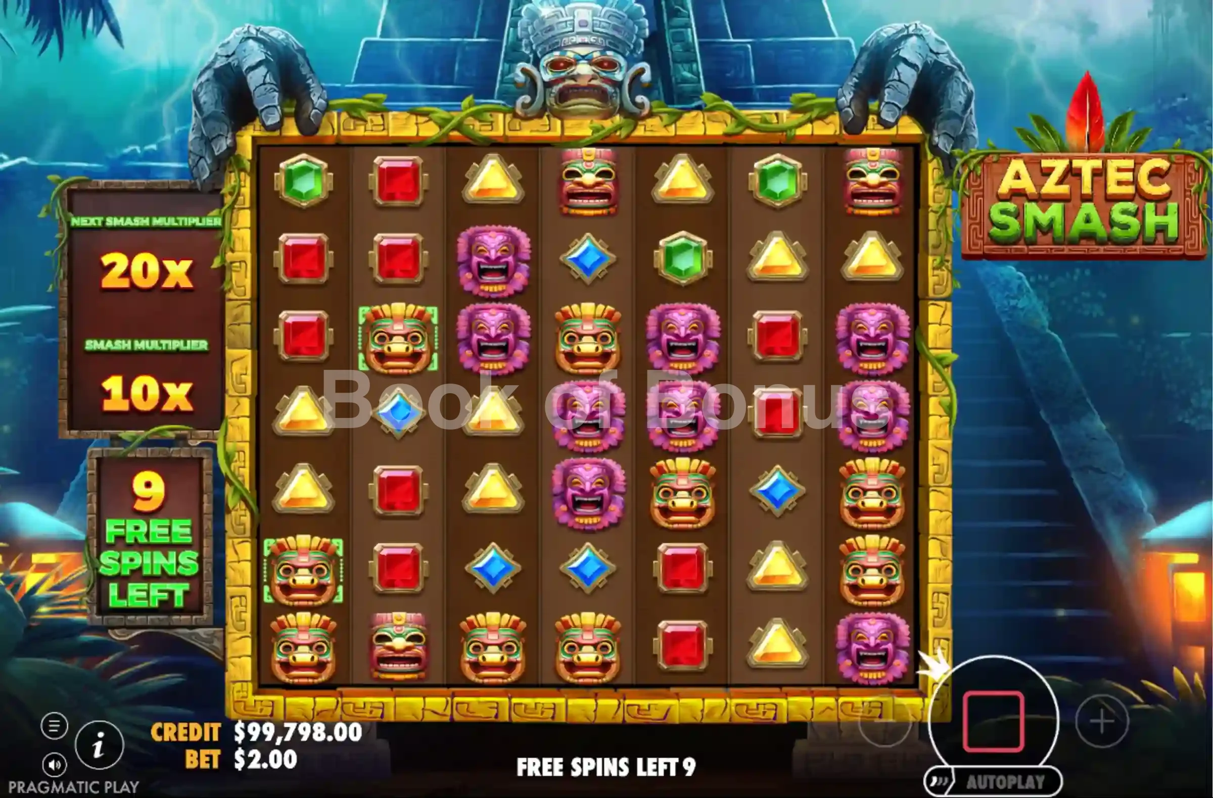 Aztec Smash par Pragmatic Play - tours gratuits
