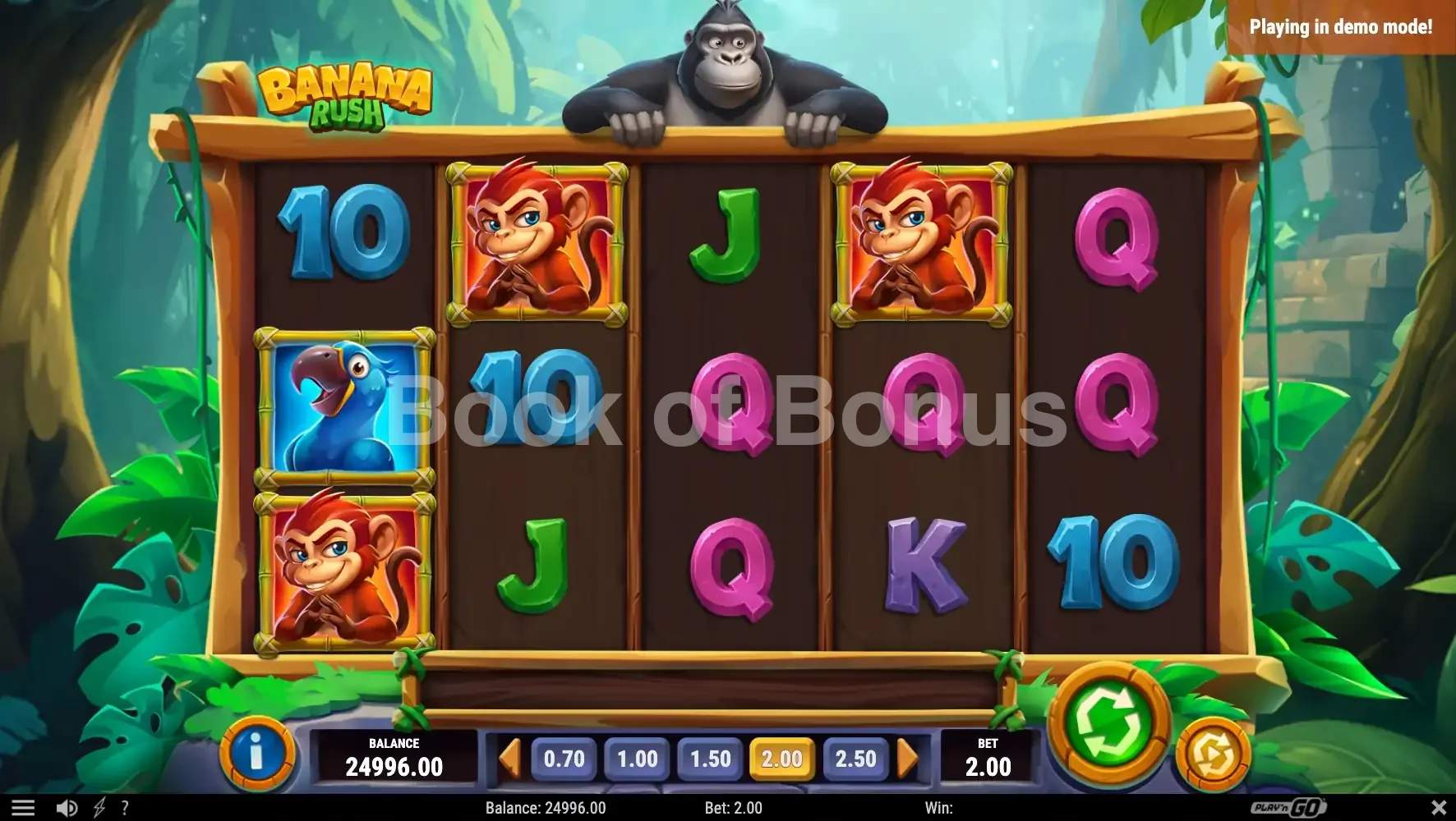 Banana Rush par Play'n GO - base game 2