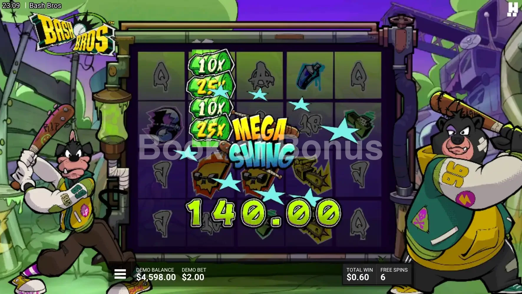Bash Bros par Hacksaw Gaming - gros gain