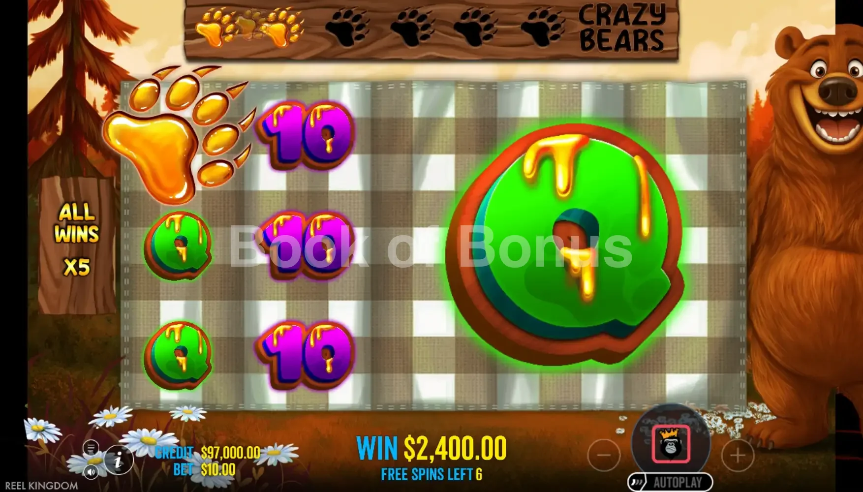Bear Crazy par Pragmatic Play - tours gratuits