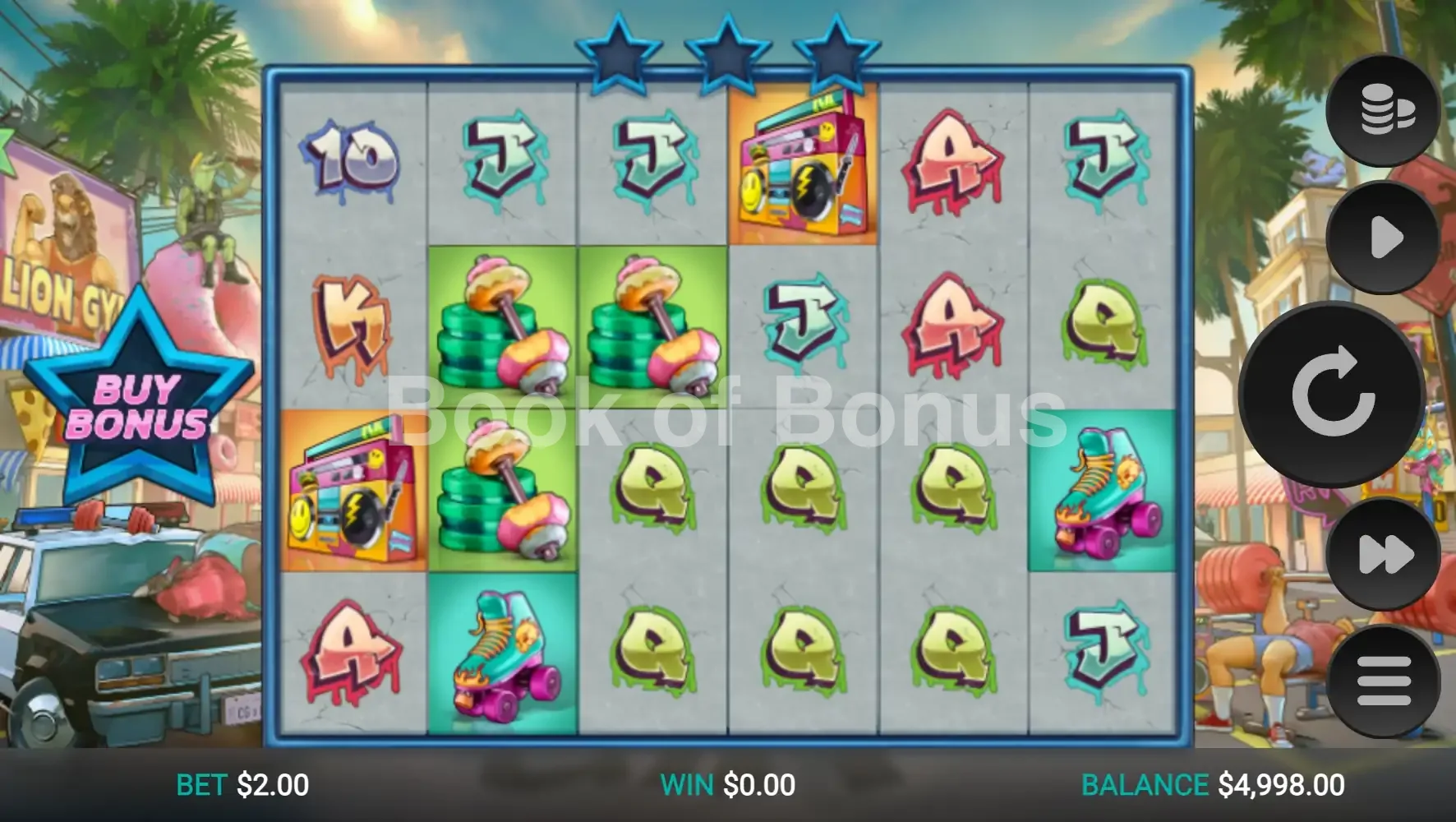 Beast Mode par Relax Gaming - jeu de base et disposition des rouleaux