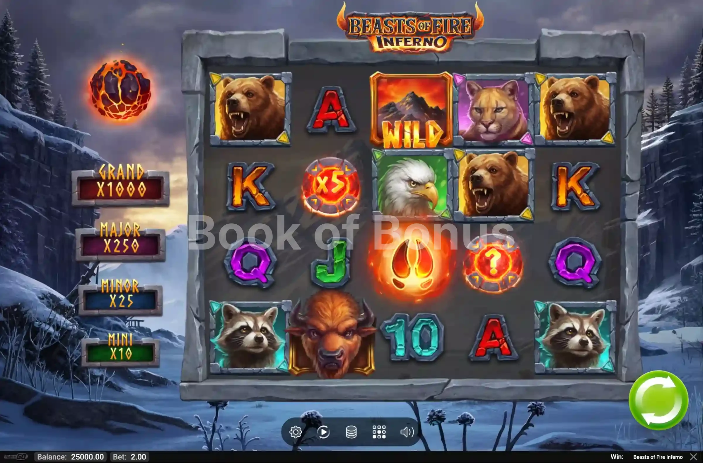 Beasts of Fire Inferno par Play'n GO - base game 2