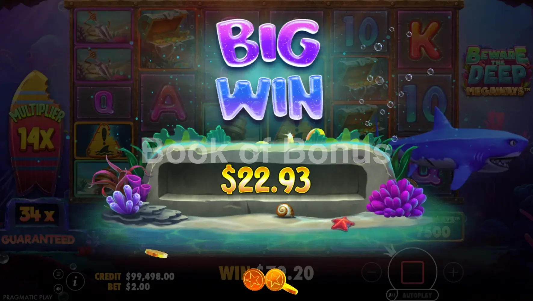 Gros gain Beware The Deep Megaways