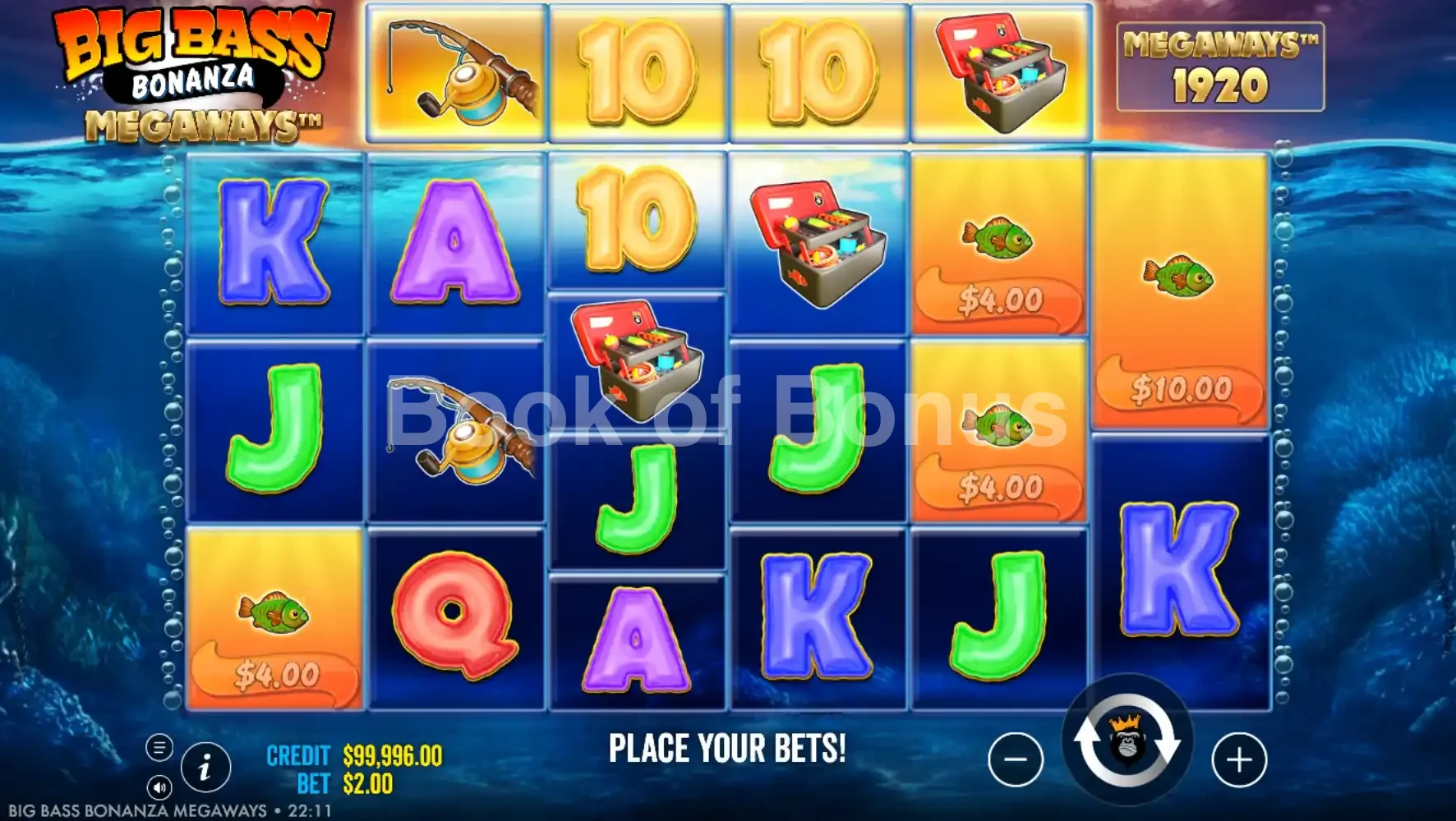 Big Bass Bonanza Megaways par Reel Kingdom - base game 2
