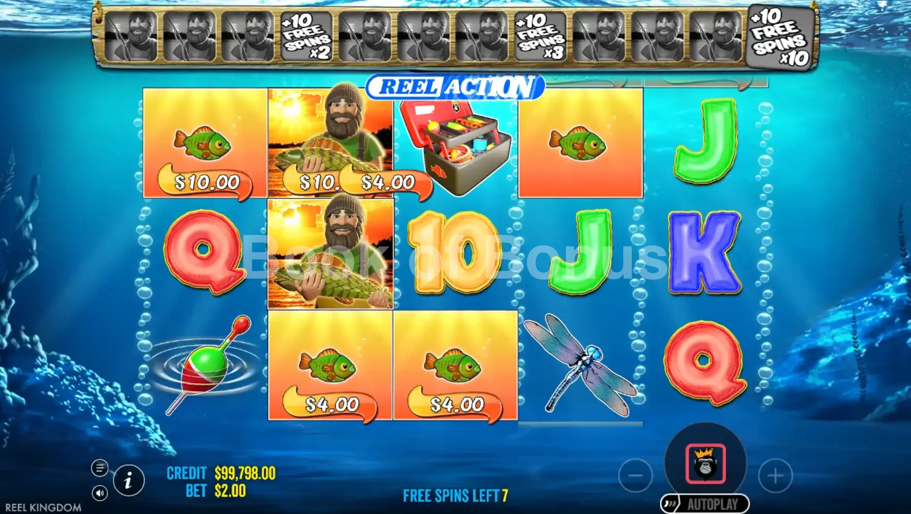 Big Bass Bonanza Reel Action par Reel Kingdom - tours gratuits