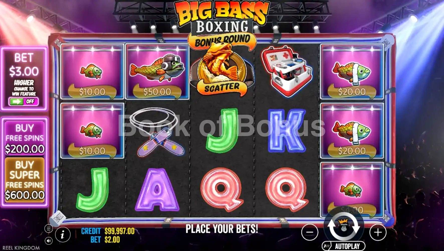 Jeu de base Big Bass Boxing Bonus Round