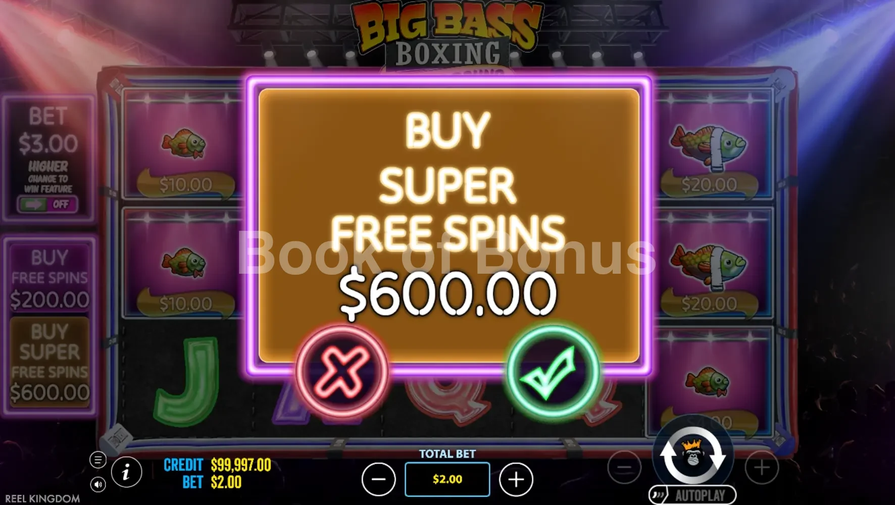 Achat de bonus Big Bass Boxing Bonus Round
