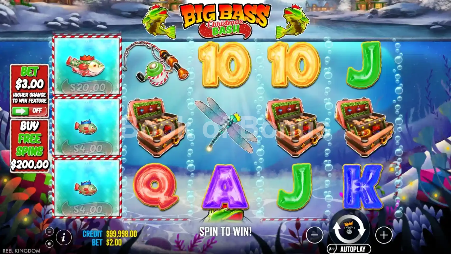 Big Bass Christmas Bash par Reel Kingdom - jeu de base et disposition des rouleaux