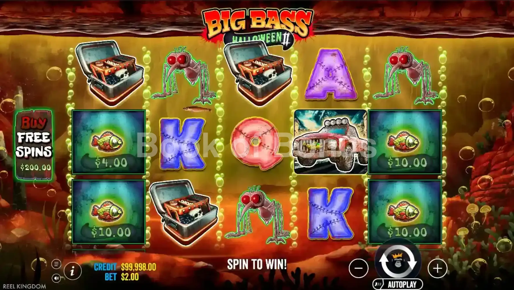 Big Bass Halloween 2 par Reel Kingdom - jeu de base et disposition des rouleaux