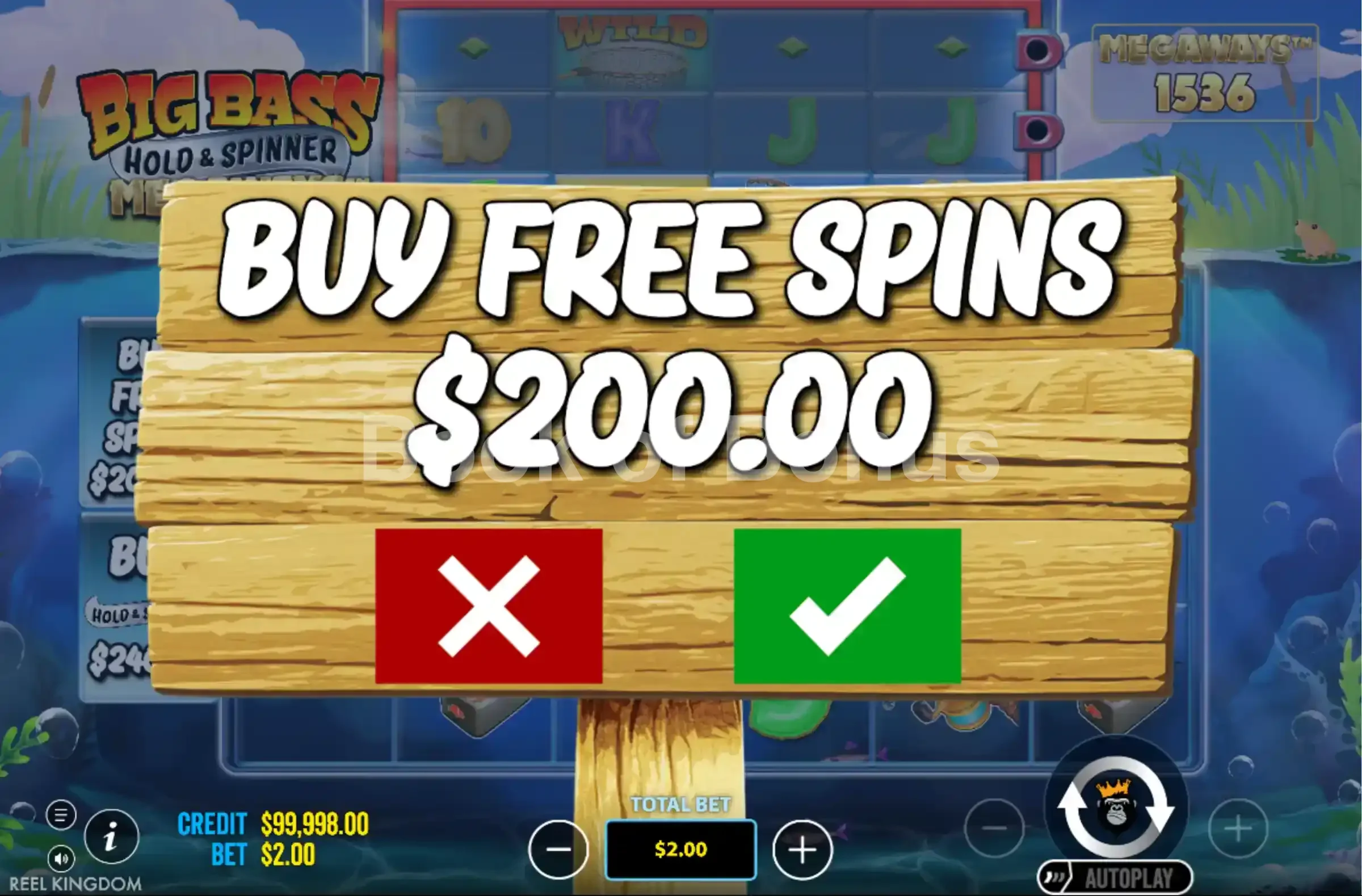 Achat de bonus Big Bass Hold & Spinner Megaways