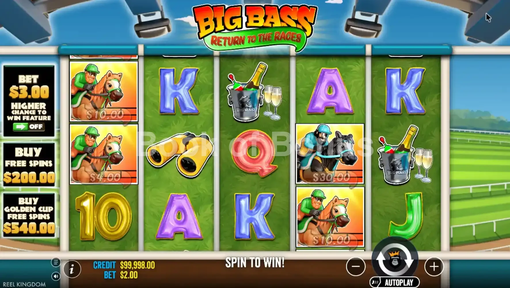 Jeu de base Big Bass Return to the Races