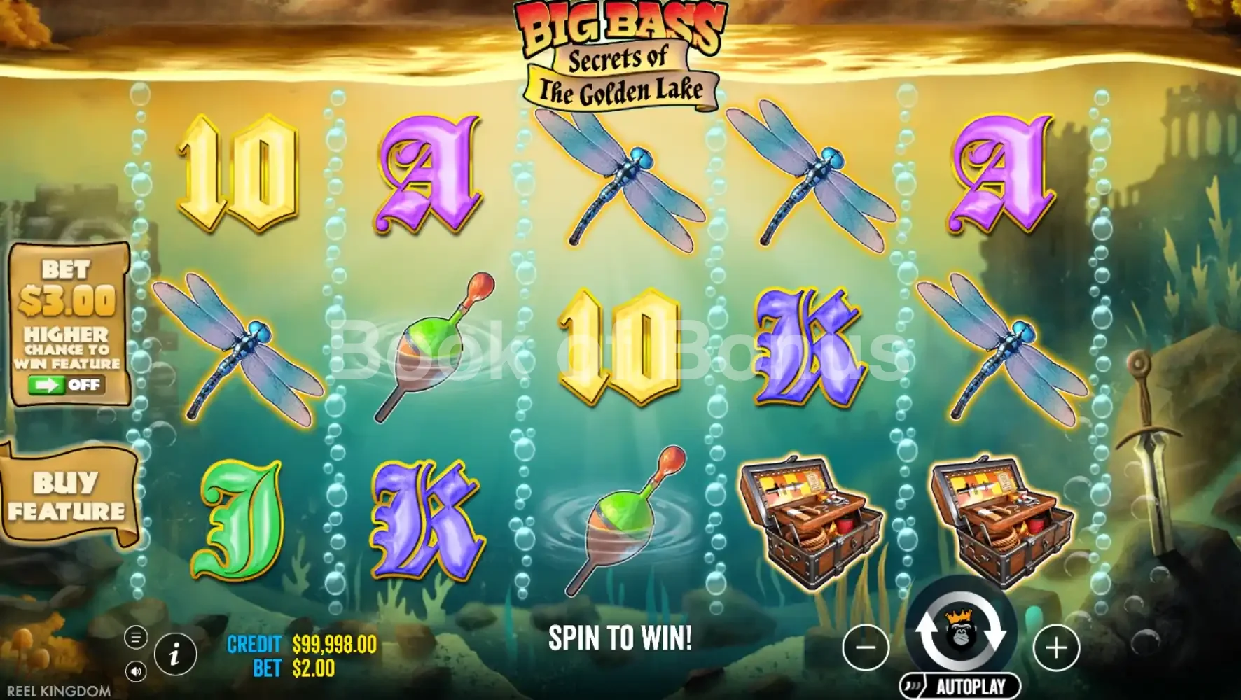 Jeu de base Big Bass Secrets of the Golden Lake