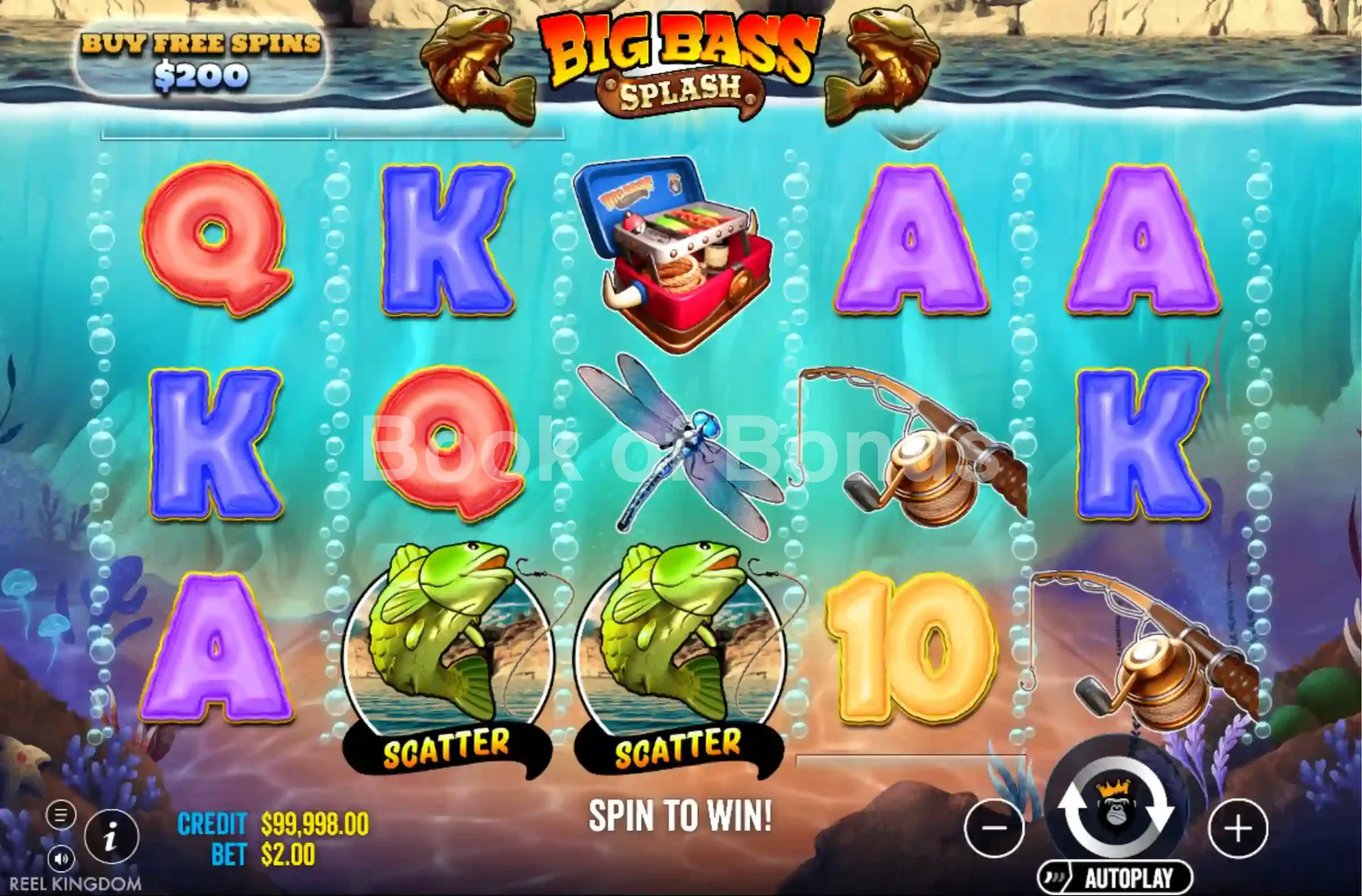 Big Bass Splash par Reel Kingdom - jeu de base et disposition des rouleaux