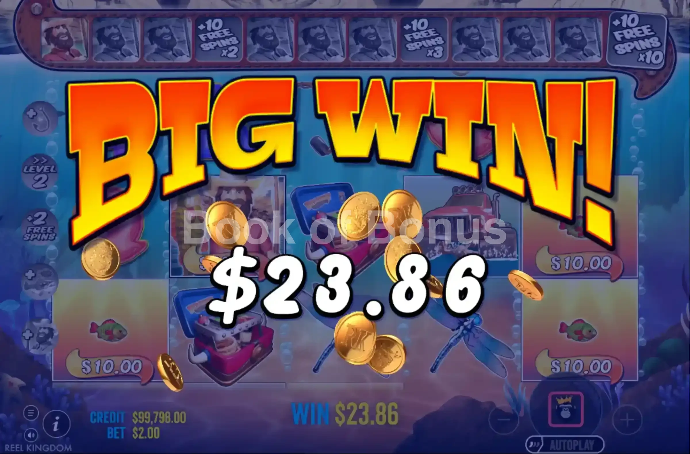 Big Bass Splash par Reel Kingdom - gros gain