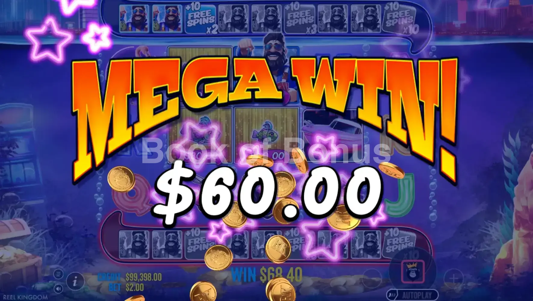 Big Bass Vegas Double Down Deluxe par Reel Kingdom - gros gain