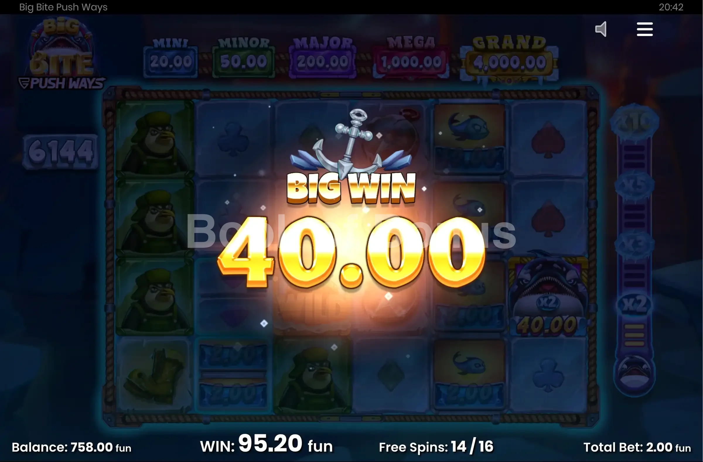 Big Bite Push Ways par Push Gaming - gros gain