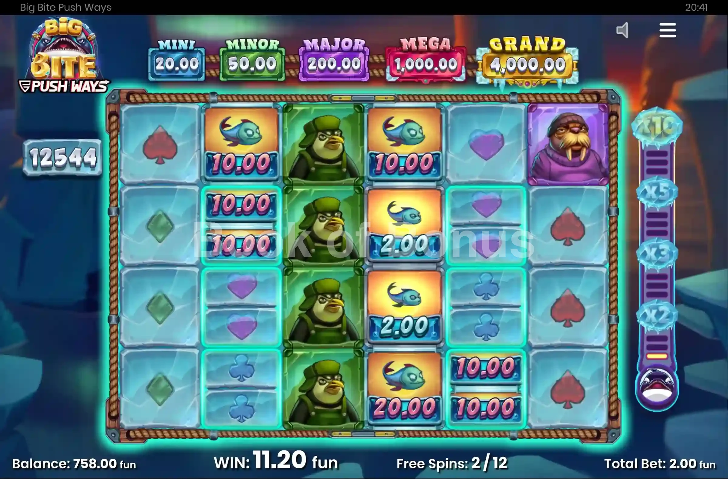 Big Bite Push Ways par Push Gaming - tours gratuits