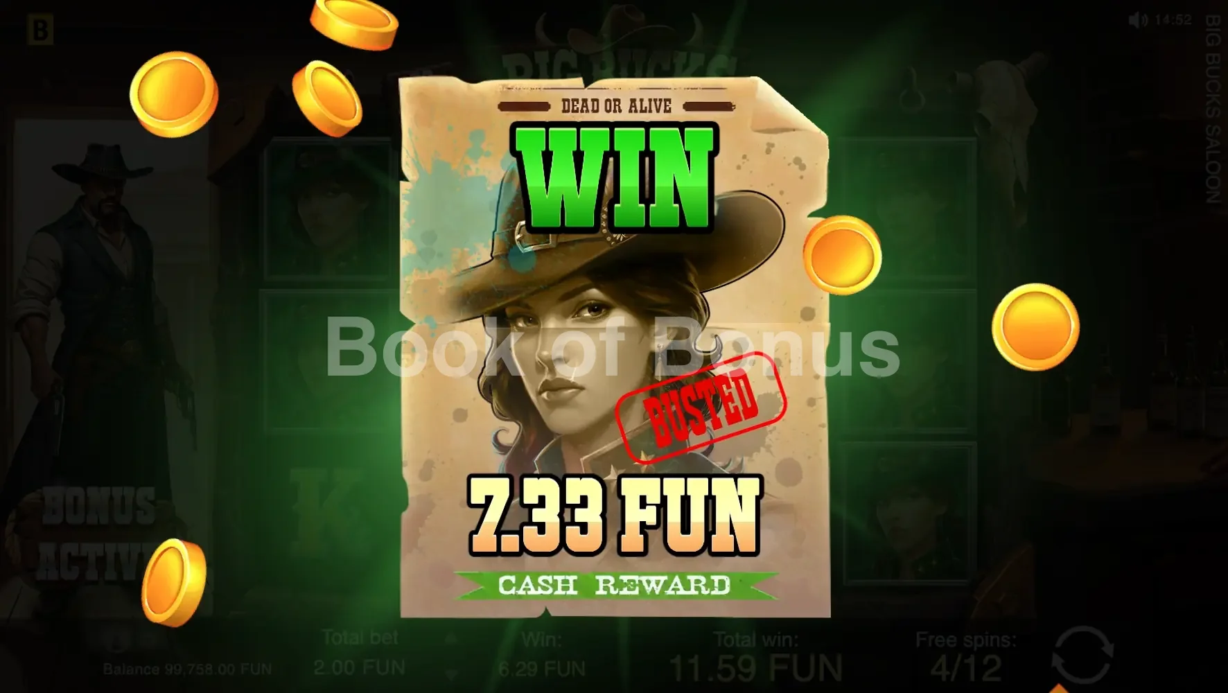 Big Bucks Saloon par BGaming - gros gain
